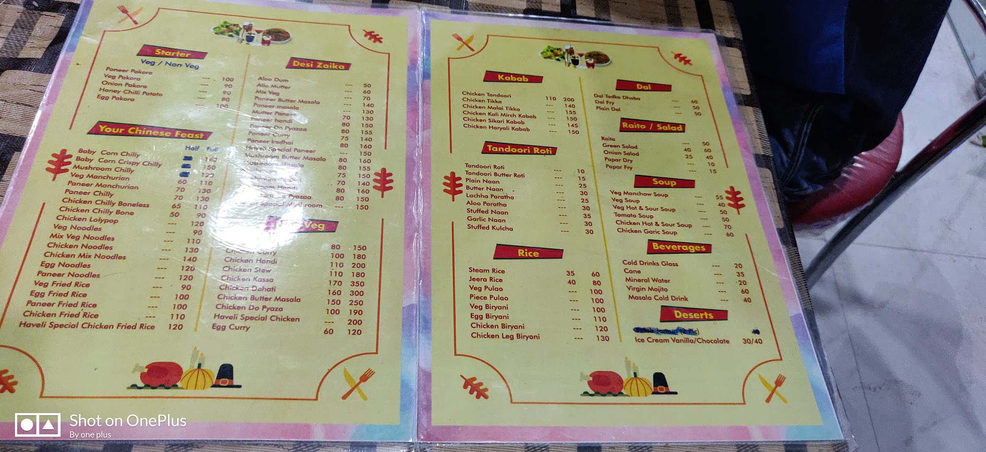 Menu Version B Older Layout Card